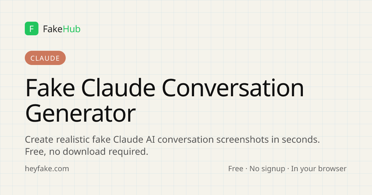 Fake Claude Conversation Generator - Create Realistic AI Chat ...