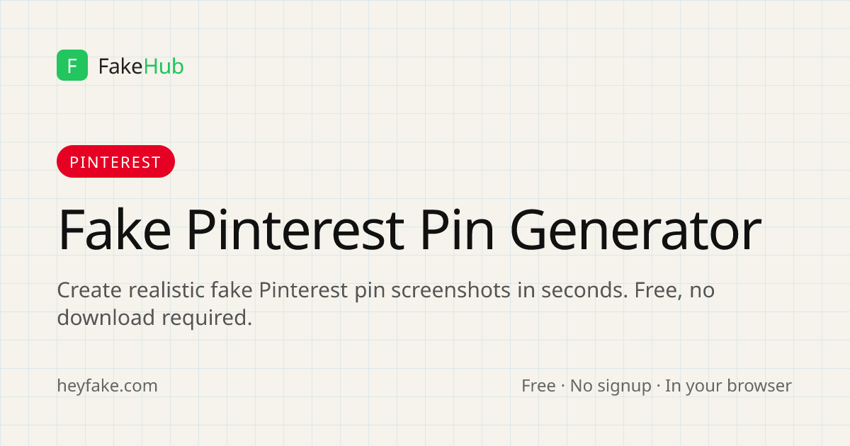 Fake Pinterest Pin Generator - Create Realistic Pinterest Post ...