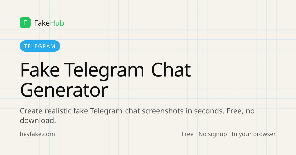 Fake Telegram Chat Generator - Create Realistic Screenshots | HeyFake