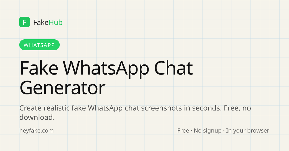 Fake WhatsApp Chat Generator - Create Realistic Screenshots | HeyFake